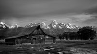 Good Morning Tetons B&W 16x9